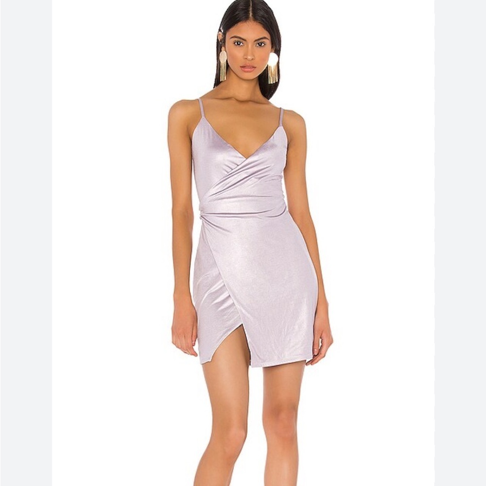 H:Ours Maura Shimmering Lavender Mini Dress